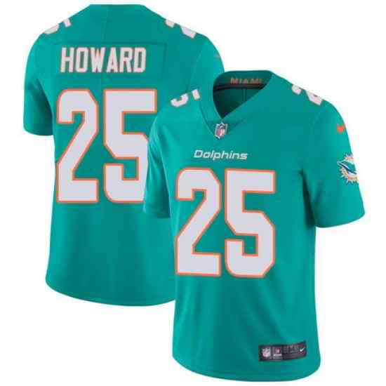 Nike Dolphins #25 Xavien Howard Aqua Green Team Color Mens Stitched NFL Vapor Untouchable Limited Jersey